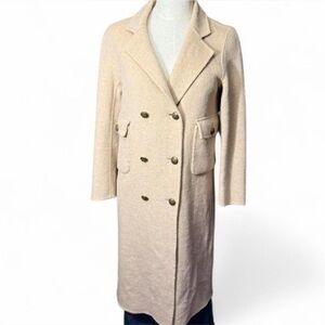 Taupe Wool Alpaca Peacoat size 2